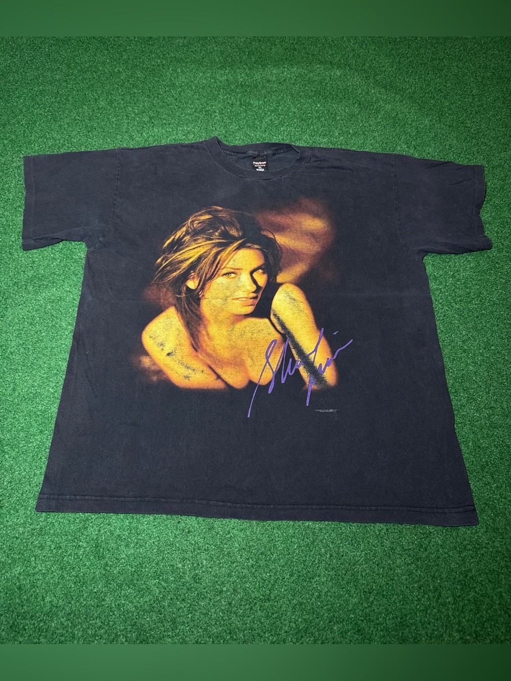 Shania Twain Vintage T Shirt 90s Black Faded XL RARE Hip Hop Country Shirt